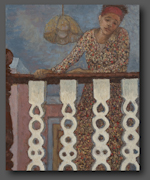 Leaning over the Bannisters 40x50cm